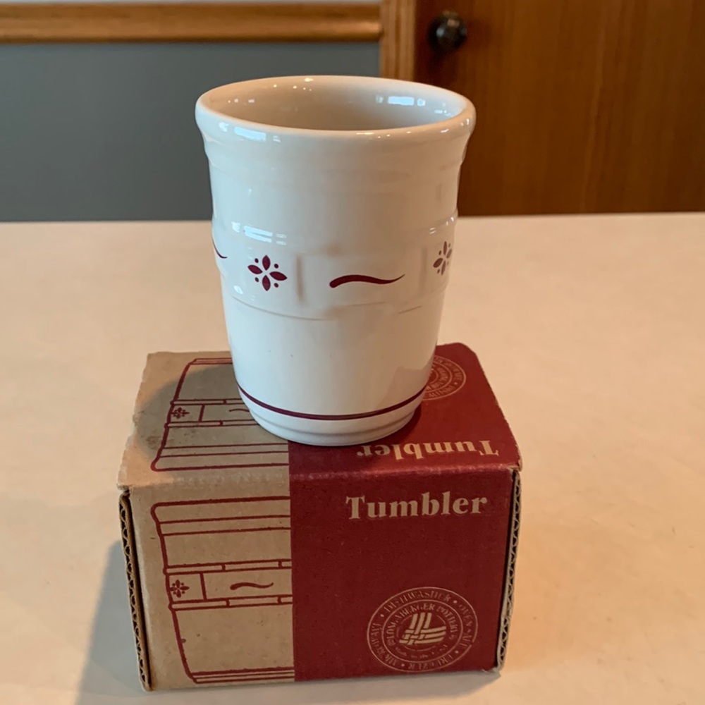 Longaberger Tumbler, Traditional Red, NIB